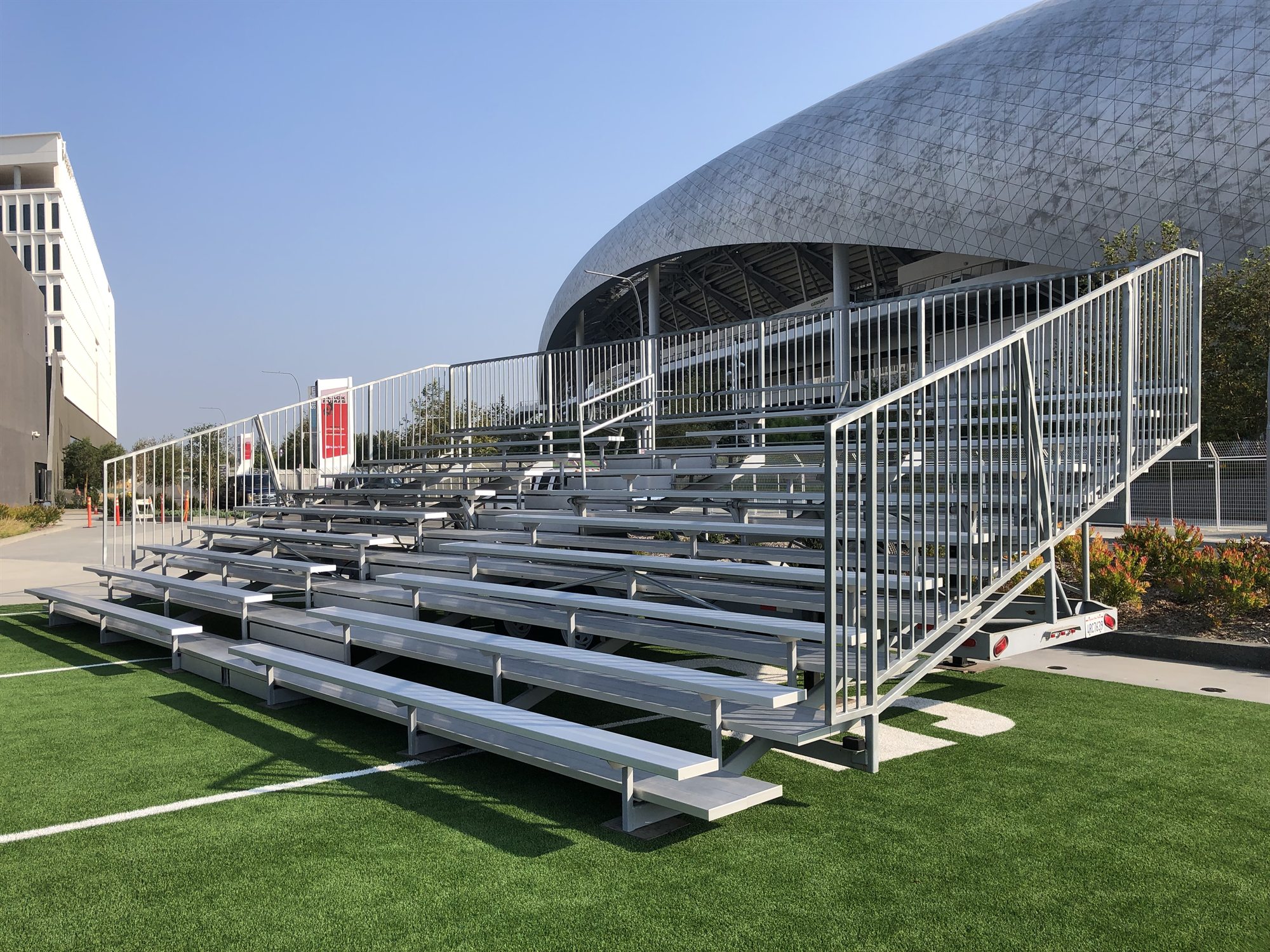 10-row mobile bleacher grandstand project