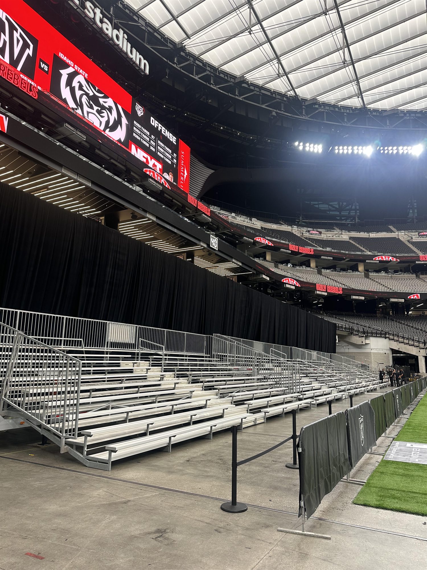 UNLV event seating grandstand project